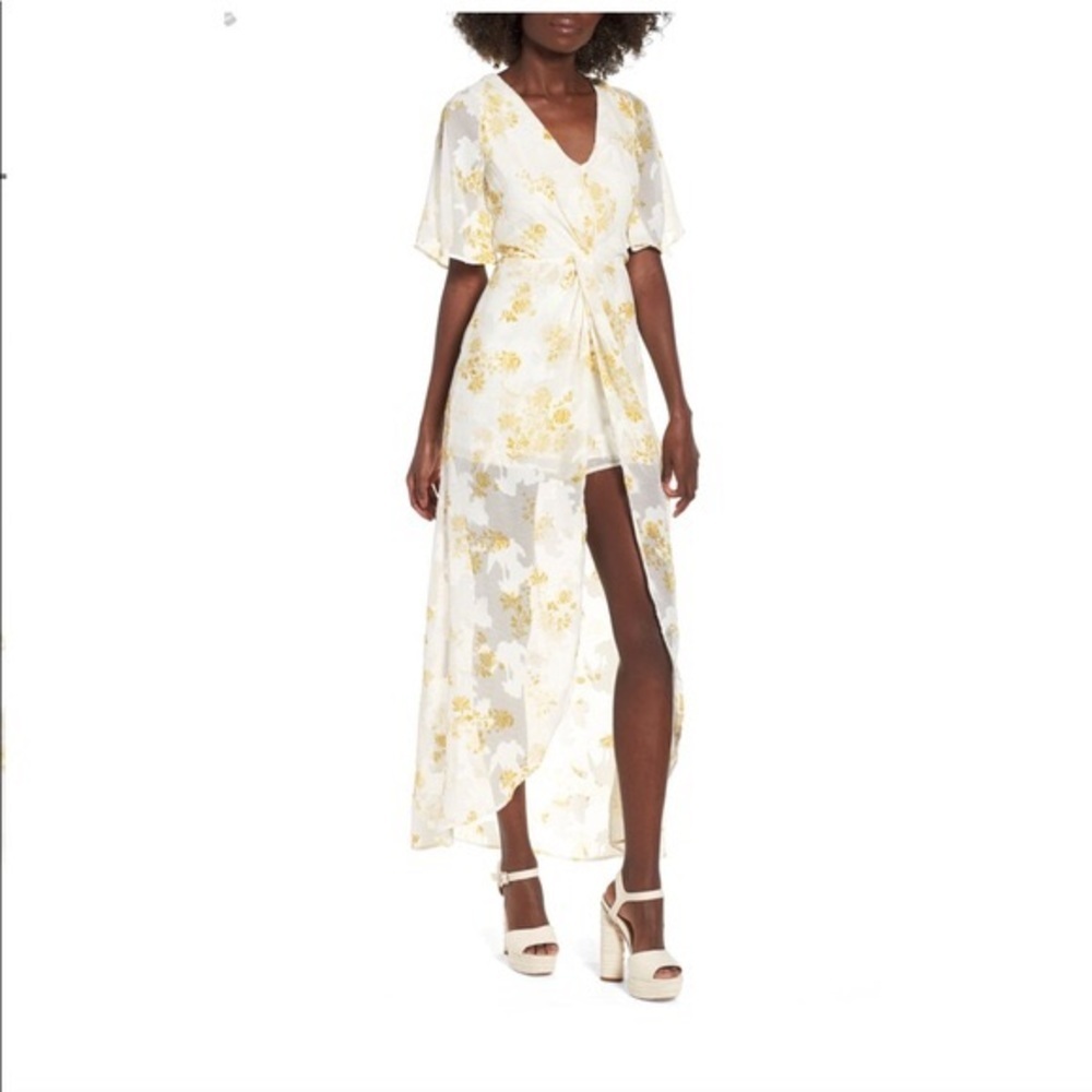 4SI3NNA Burnout Twist-Front Walk Through Romper